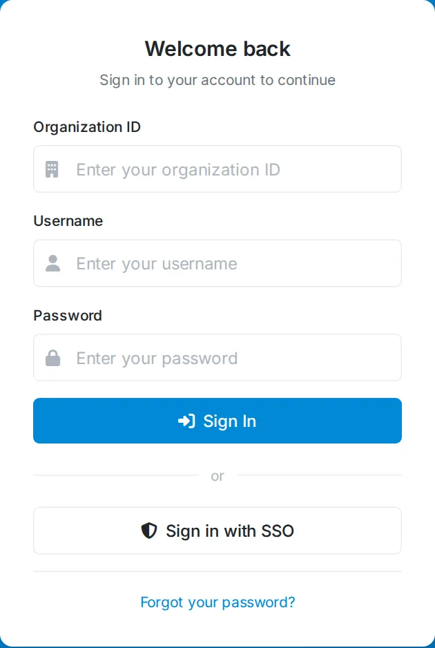 The Pet Friend sign-in screen with a Sign in with SSO button below the username and password fields
